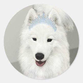 Samoyed Princess Sticker