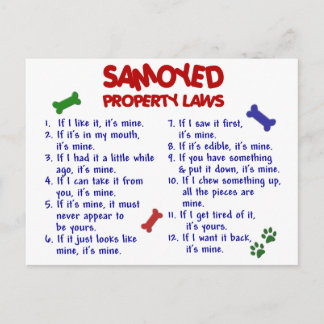 SAMOYED Property Laws 2 Postcard