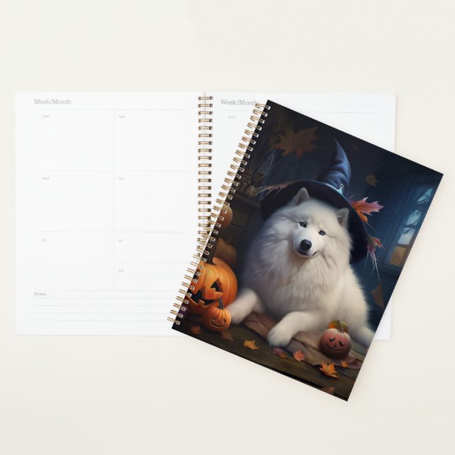 Samoyed Pumpkins Halloween Scary Planner (Display)