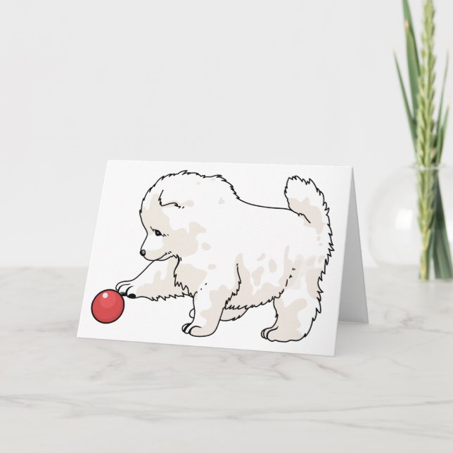 Samoyed Puppy Card (Front)