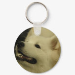 Samoyed Puppy Keychain