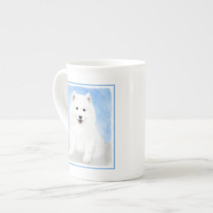 Samoyed Puppy Painting - Cute Original Dog Art Bone China Mug