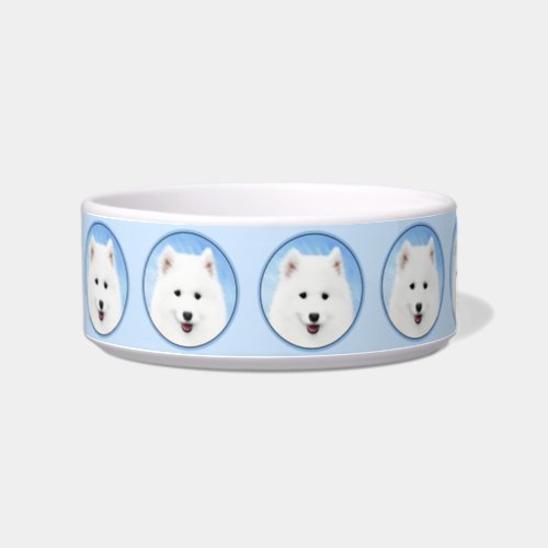 Samoyed Puppy Painting _ Cute Original Dog Art Bowl