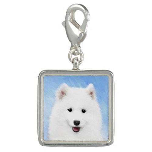 Samoyed Puppy Painting _ Cute Original Dog Art Charm