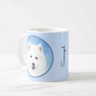 Samoyed Puppy Painting - Cute Original Dog Art Coffee Mug