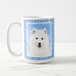 Samoyed Puppy Painting - Cute Original Dog Art Coffee Mug
