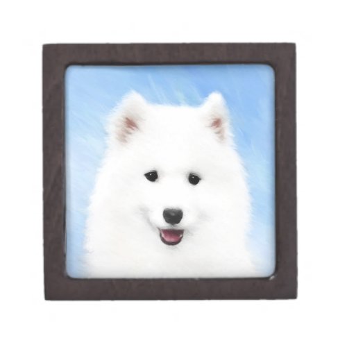 Samoyed Puppy Painting _ Cute Original Dog Art Gift Box