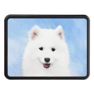 Samoyed Puppy Painting - Cute Original Dog Art Hitch Cover