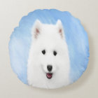 Samoyed Puppy Painting - Cute Original Dog Art