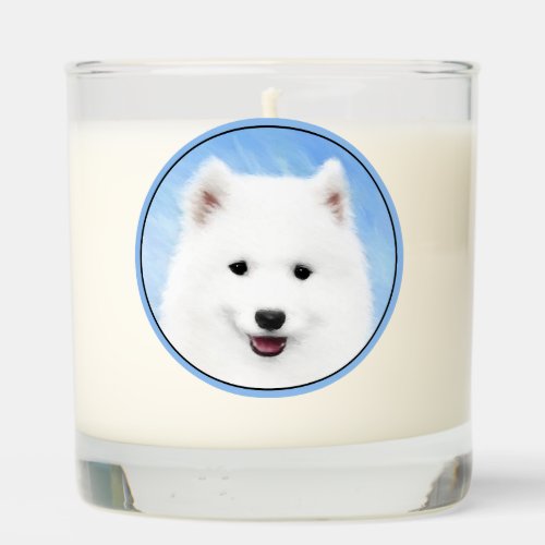 Samoyed Puppy Painting _ Cute Original Dog Art Scented Candle