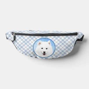 Samoyed Puppy Painting White Cute Original Dog Art Fanny Pack