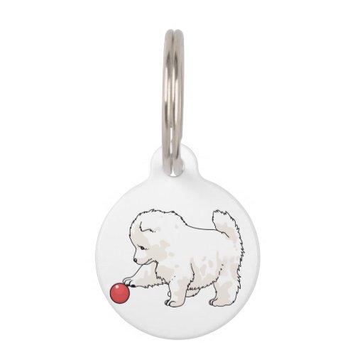 Samoyed Puppy Pet ID Tag