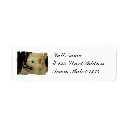 Samoyed Puppy Return Address Mailing Label