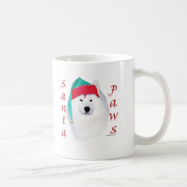 Samoyed Santa Paws Coffee Mug (Right)