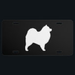 Samoyed Silhouette License Plate<br><div class="desc"></div>