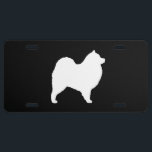 Samoyed Silhouette License Plate<br><div class="desc"></div>
