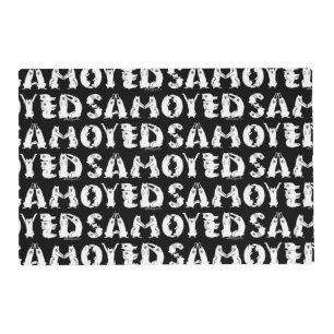 Samoyed Spelled in Samoyed Dogs Letters Funny Placemat