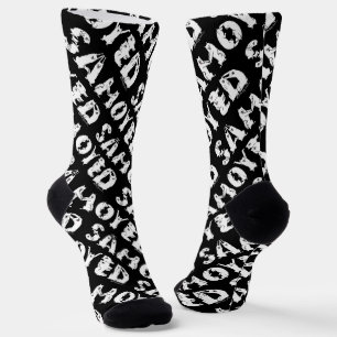 Samoyed Spelled in Samoyed Dogs Letters Funny Socks