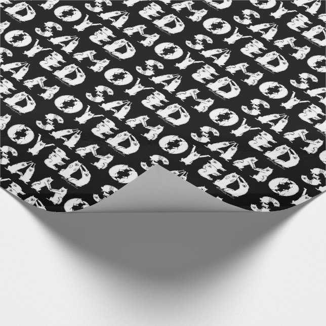 Samoyed Spelled in Samoyed Dogs Letters Funny Wrapping Paper (Corner)