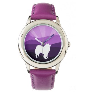 Samoyed Stainless Steel Watch; Violet Mountains Wristwatch