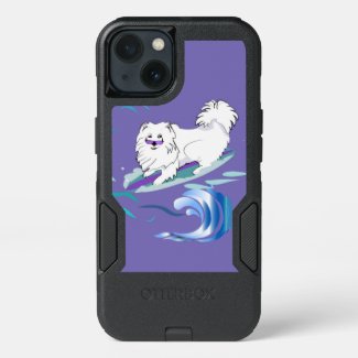 Samoyed Surfing; OtterBox Apple iPhone 13 Case