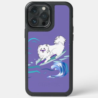 Samoyed Surfing; OtterBox Symmetry iPhone Case