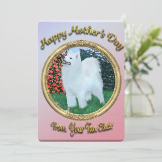 Samoyed Theme Mother's Day Flat Card Personalize