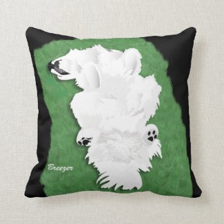 Samoyed Throw Pillow in 2 Sizes & Fabric Choice