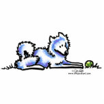 Samoyed Time Out Cutout<br><div class="desc">Original drawing of a Samoyed/American Eskimo Dog by Andie of Off-Leash Art using ink and colored pencils. Andie aims to capture the unique characteristics of each breed so that more people will have the opportunity to own something that has a drawing that looks like THEIR dog.</div>