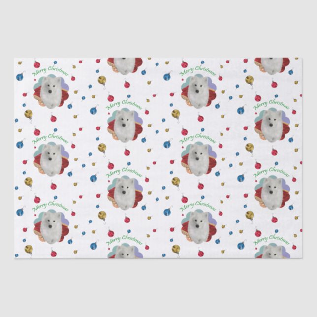 Samoyed Tissue Paper Wrap (Front)