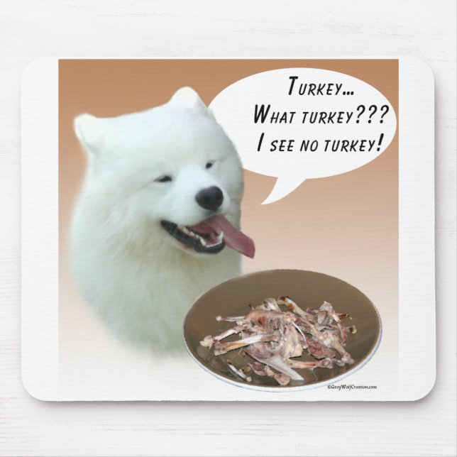 Samoyed Turkey Mouse Pad (Front)