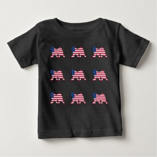 Samoyed USA Baby Fine JerseyJuly 4th! Baby  Baby T-Shirt