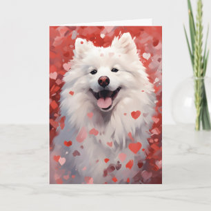 Samoyed Valentines day Card