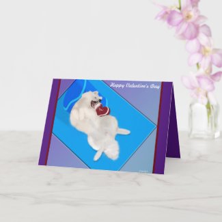 Samoyed Valentine's Day Card