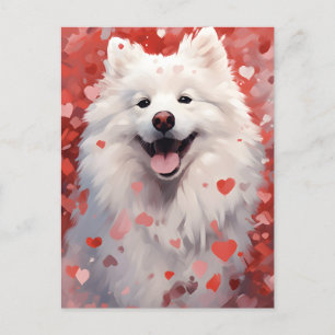 Samoyed Valentines day Postcard