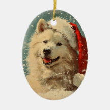Samoyed vintage christmas