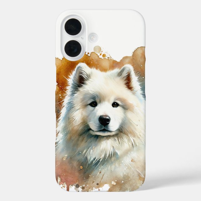Samoyed Watercolor Art Case-Mate iPhone Case (Back)