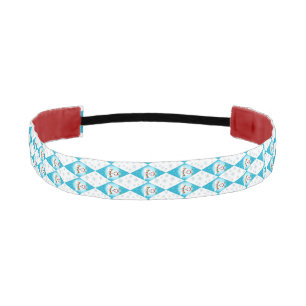 Samoyed Winter Holiday Diamond Pattern Athletic Headband