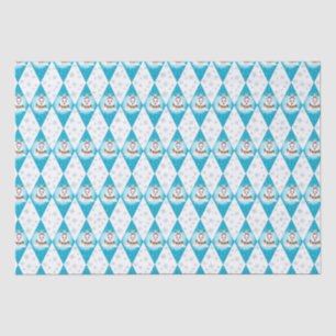 Samoyed Winter Holiday Diamond Pattern Tissue Paper