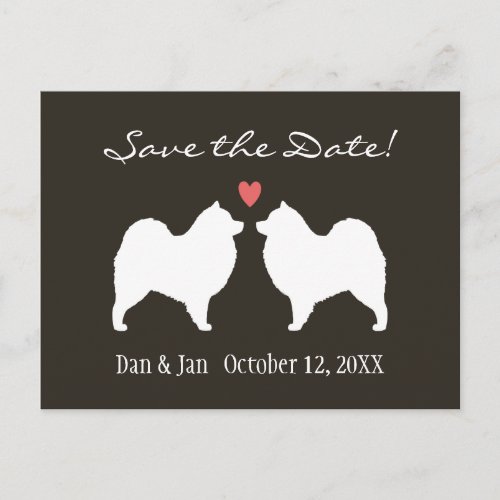 Samoyeds Wedding Save the Date Announcement Postcard