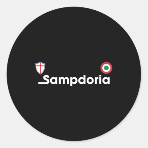 Sampdoria Jersey Fashion Maglietta Classic Round Sticker