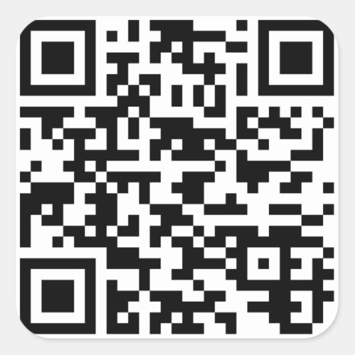 Sample Bitcoin QR Code Square Sticker