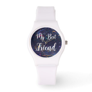 sample blue with colorful confetti watch