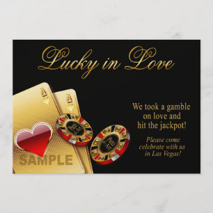 SAMPLE Casino Style   Paper: champagne shimmer Invitation