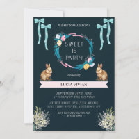 Sample Dark Green Easter Vibe Sweet 16 Birthday