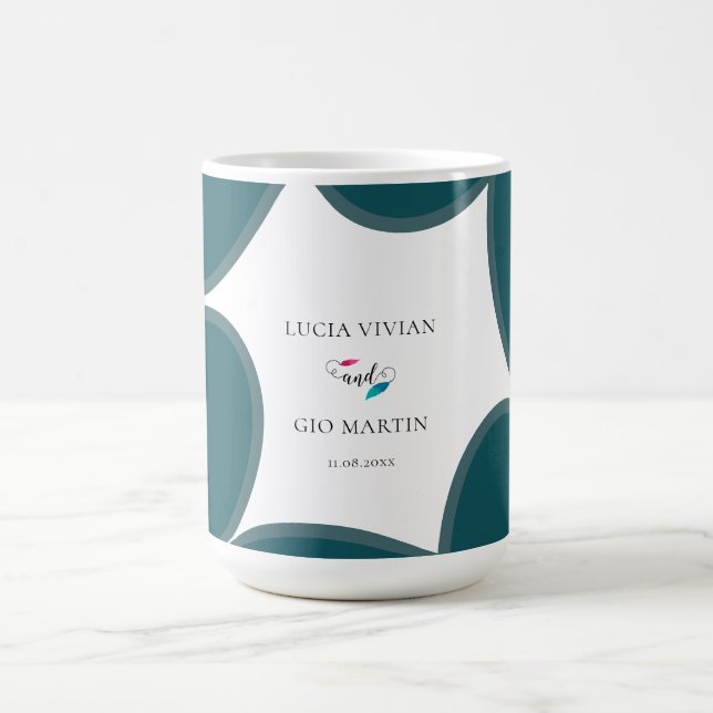 Sample Forest Green Wedding Favor Mug (Center)