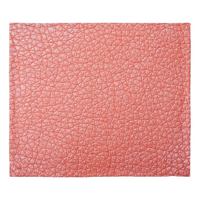 Sample of orange leather upholstery textureabstrac duvet cover (Front)