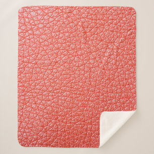 Sample of orange leather upholstery textureabstrac sherpa blanket