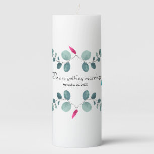 Sample peaceful forest Leaf Pillar Candle