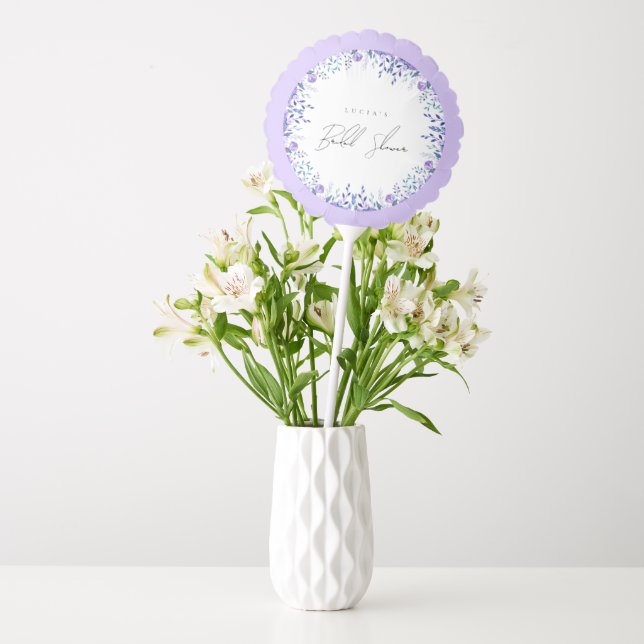 Sample Purple Floral Garden Bridal Shower Balloon (Vase)